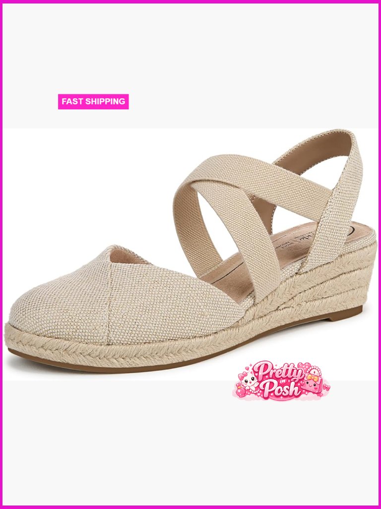 Lifestride Kimball Espadrille Wedge Sandals - Comfort Slip-On